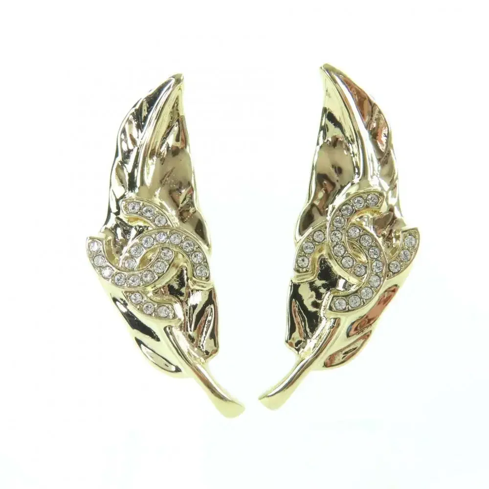 Chanel Cc Logo Earrings Metal Gold-Tone #250094C97B